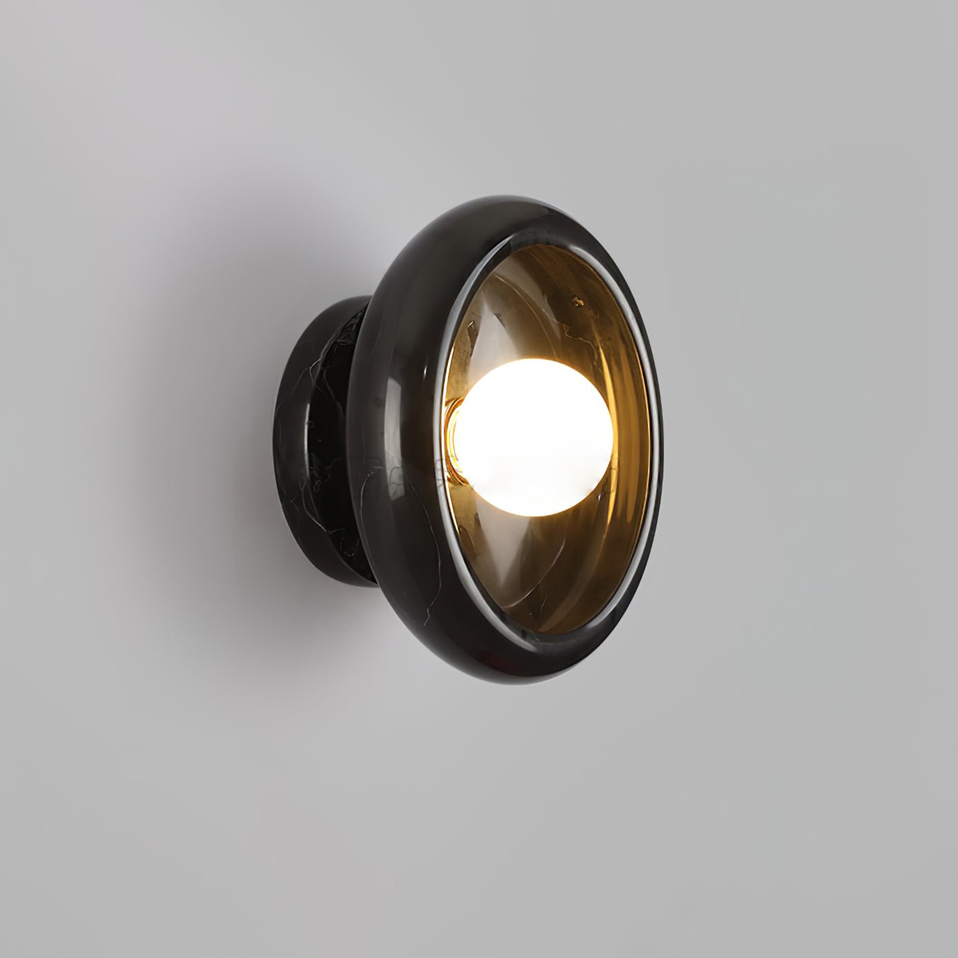 Eclipse Natural Jade Alabaster Wall Sconce Modern Minimalist Stone Lighting