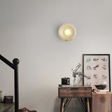 Eclipse Natural Jade Alabaster Wall Sconce Modern Minimalist Stone Lighting