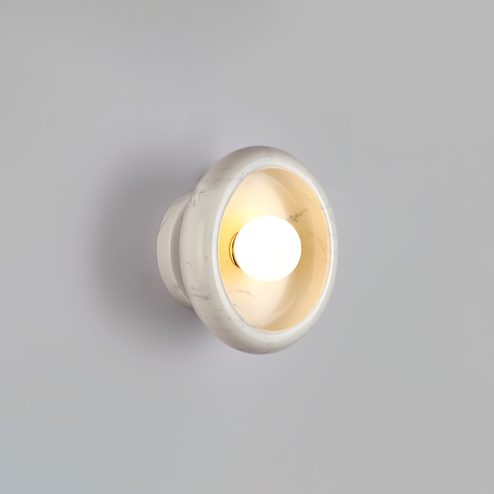 Eclipse Natural Jade Alabaster Wall Sconce Modern Minimalist Stone Lighting