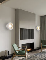 Eclipse Natural Jade Alabaster Wall Sconce Modern Minimalist Stone Lighting