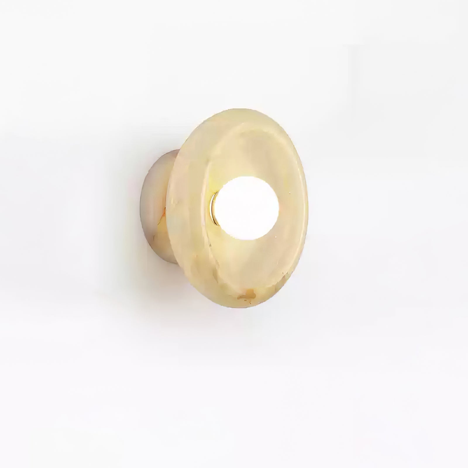 Eclipse Natural Jade Alabaster Wall Sconce Modern Minimalist Stone Lighting