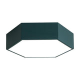 Modern Geometric LED Ceiling Light Fixture with Wireless Control Flush Mount Acrylic Lamp