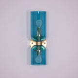 Edie Modern Geometric Wall Sconce with Opal Glass Shade and Brass Finish