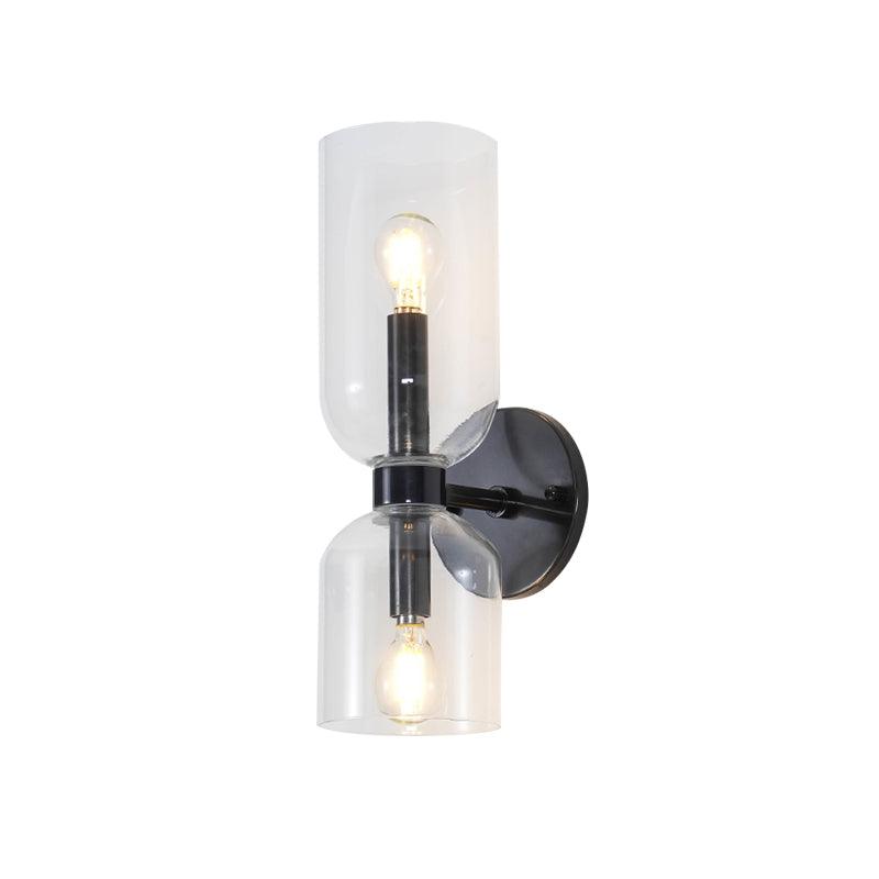 Edie Modern Geometric Wall Sconce with Opal Glass Shade and Brass Finish