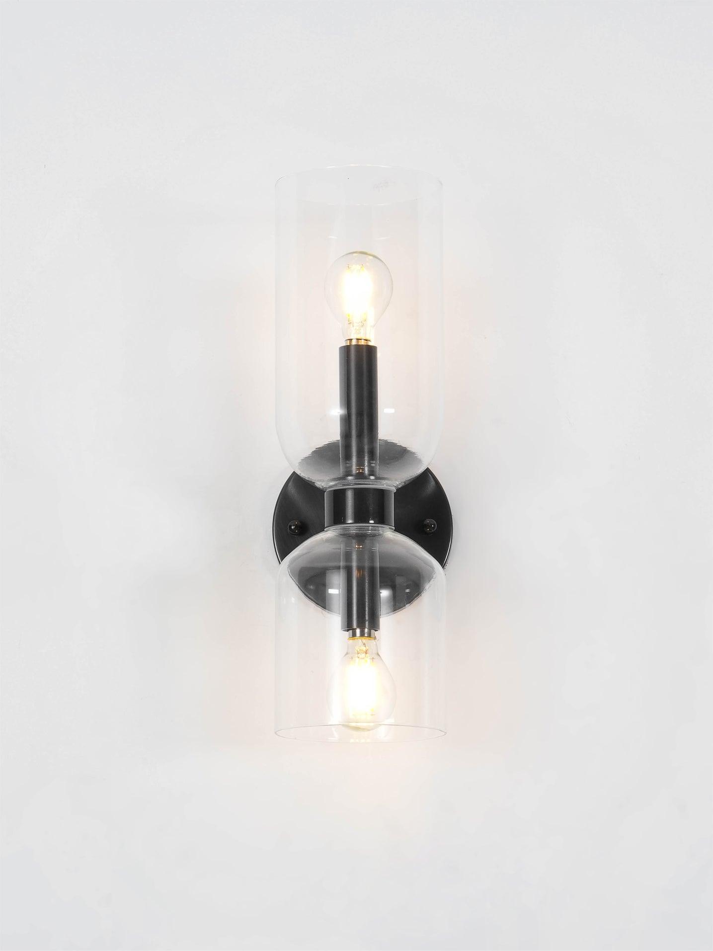 Edie Modern Geometric Wall Sconce with Opal Glass Shade and Brass Finish
