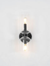 Edie Modern Geometric Wall Sconce with Opal Glass Shade and Brass Finish