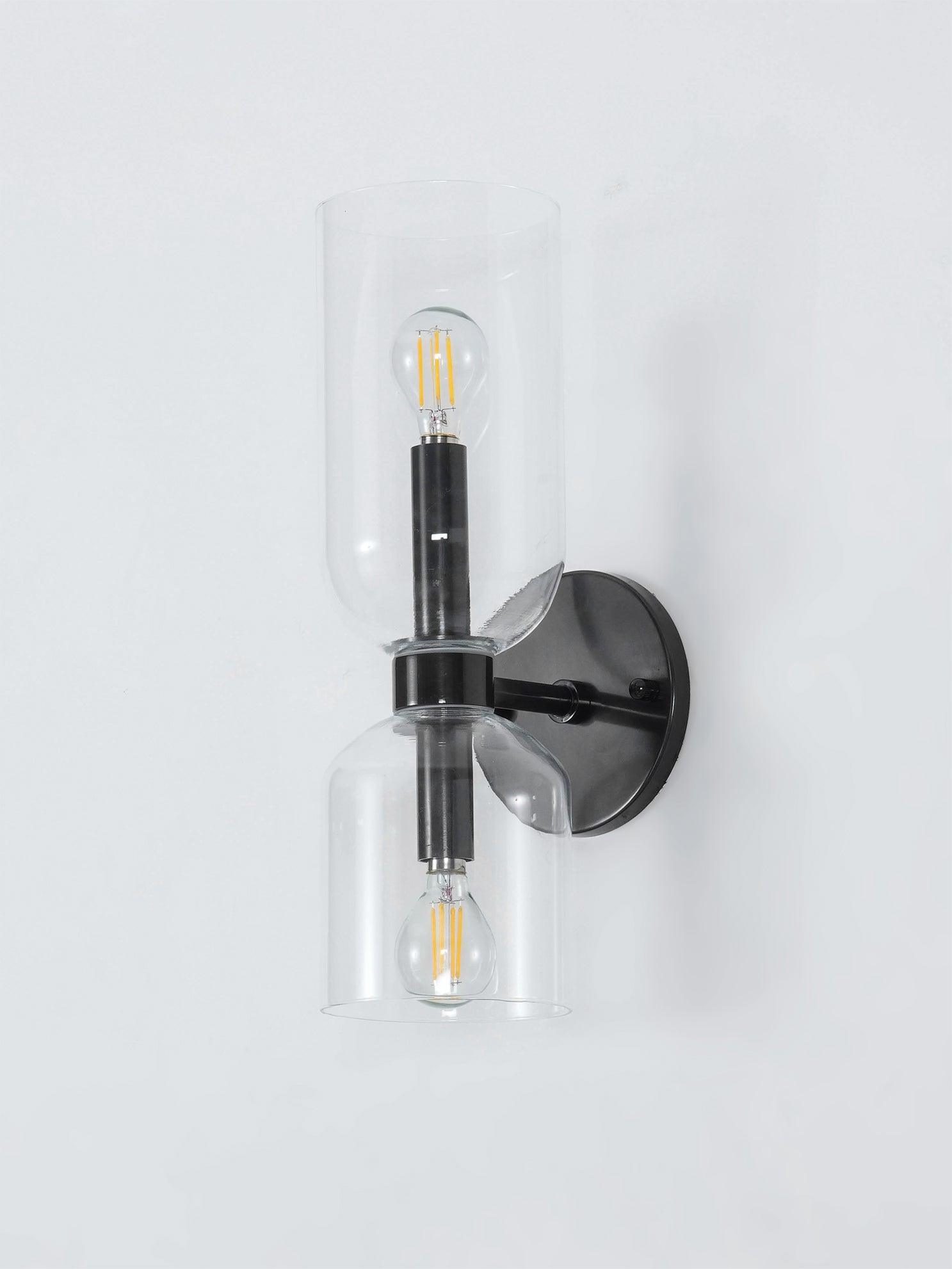 Edie Modern Geometric Wall Sconce with Opal Glass Shade and Brass Finish