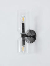 Edie Modern Geometric Wall Sconce with Opal Glass Shade and Brass Finish