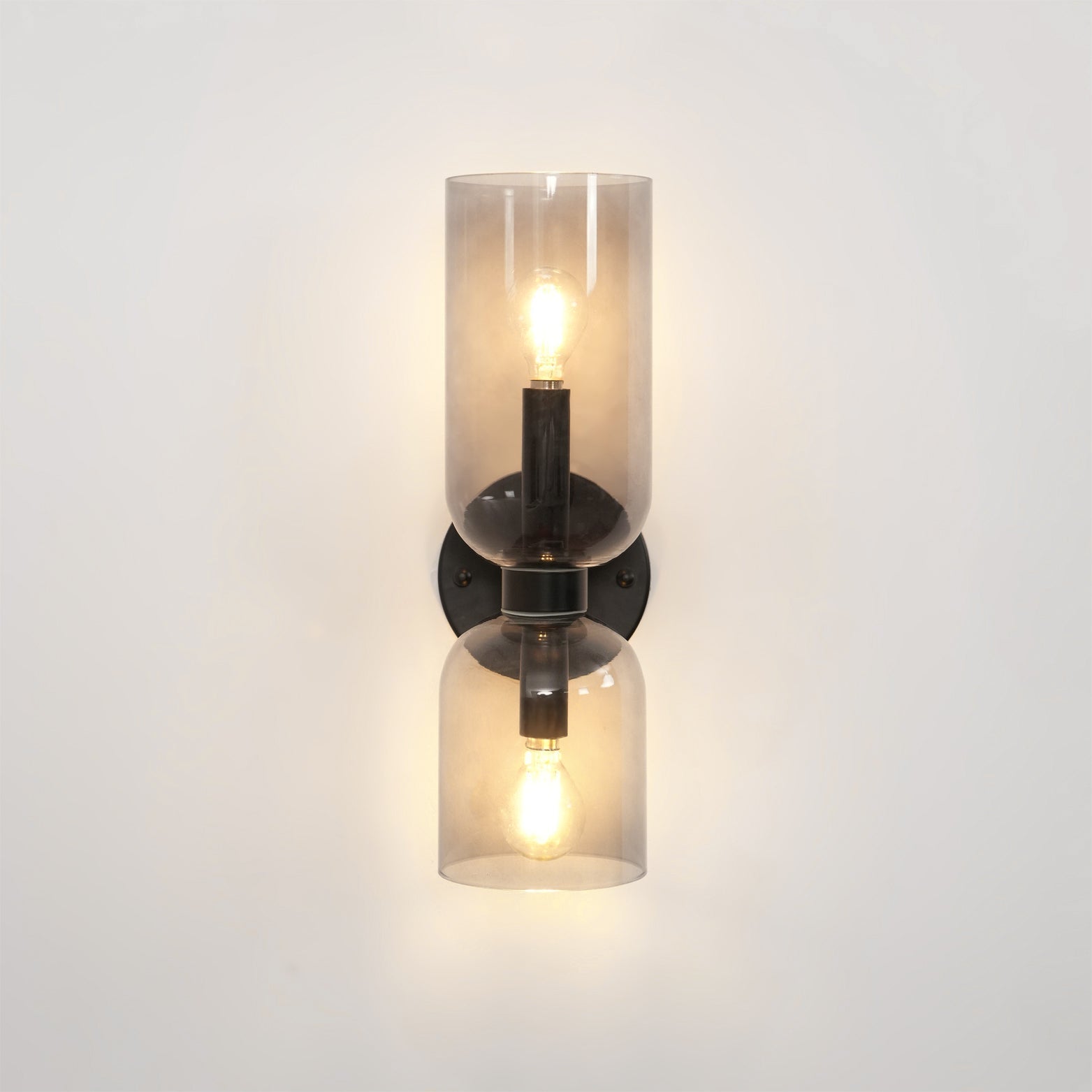 Edie Modern Geometric Wall Sconce with Opal Glass Shade and Brass Finish