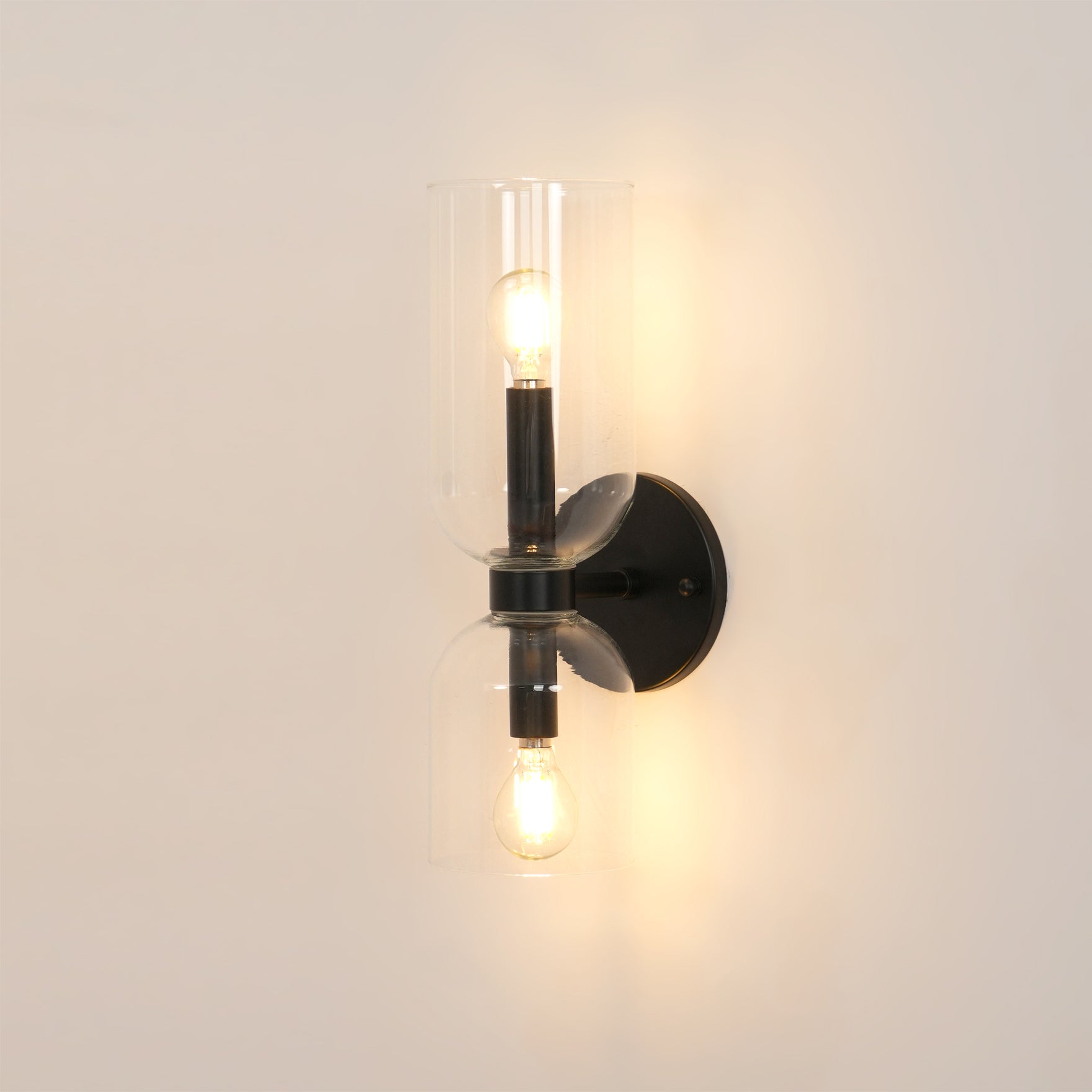 Edie Modern Geometric Wall Sconce with Opal Glass Shade and Brass Finish