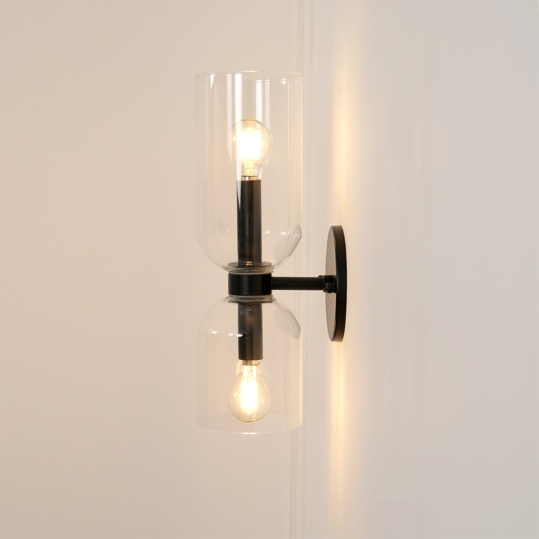 Edie Modern Geometric Wall Sconce with Opal Glass Shade and Brass Finish
