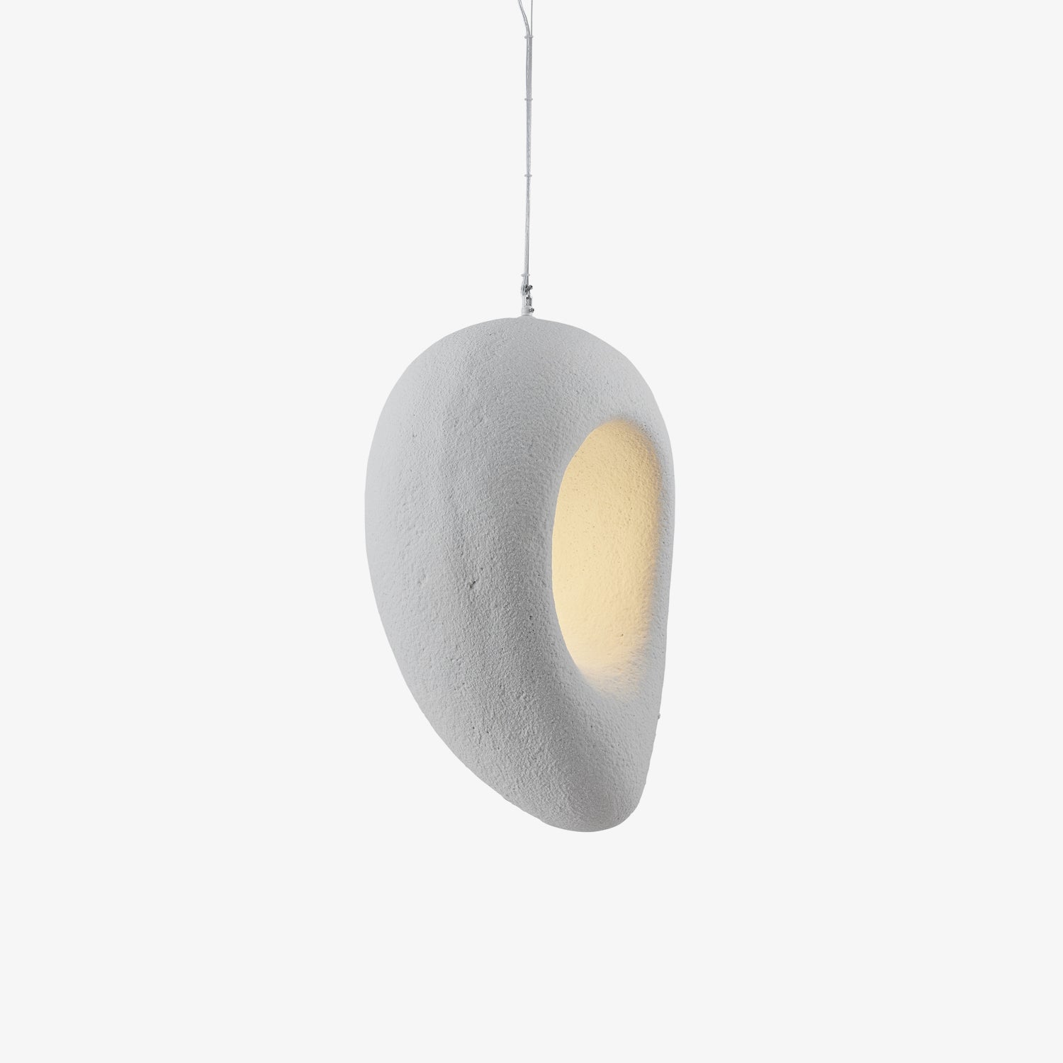 Edna White Resin Pendant Lamp Modern Minimalist Hanging Light for Indoor Ceiling Decor
