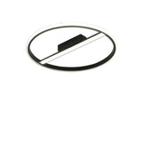 Modern Circle LED Flush Mount Ceiling Light Contemporary Metal 18 Inch Low Profile Fixture