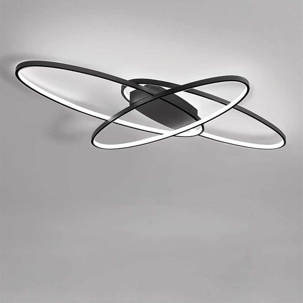 Modern LED Overlapping Oval Ceiling Light Contemporary Flush Mount Fixture