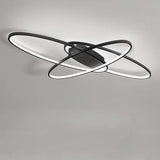 Modern LED Overlapping Oval Ceiling Light Contemporary Flush Mount Fixture