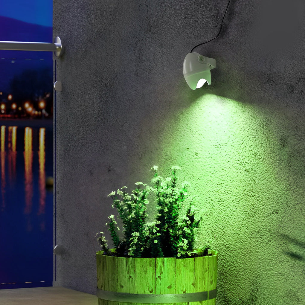 Eggshell Shape Solar Powered RGB Outdoor Spotlights Adjustable Landscape Garden Lights 4 Pieces