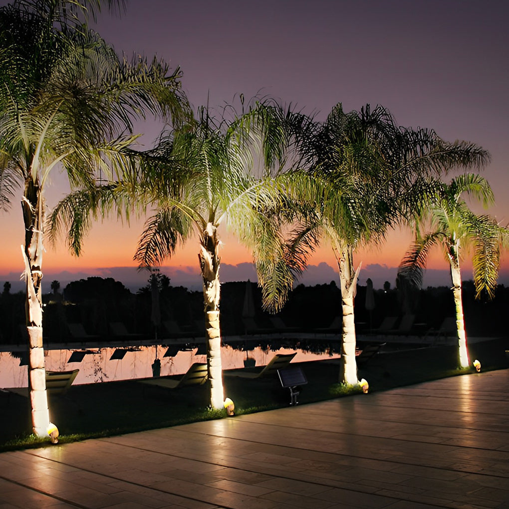 Eggshell Shape Solar Powered RGB Outdoor Spotlights Adjustable Landscape Garden Lights 4 Pieces