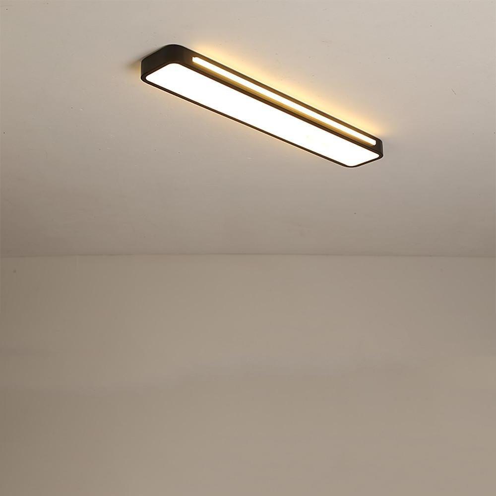 Modern Minimalist Geometric Rectangular LED Flush Mount Ceiling Light for Kitchen and Living Room