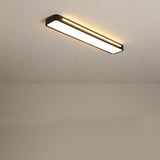 Modern Minimalist Geometric Rectangular LED Flush Mount Ceiling Light for Kitchen and Living Room