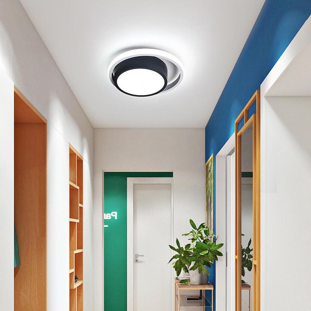 Modern Geometric LED Flush Mount Ceiling Light Square and Round Metal Cluster Lighting