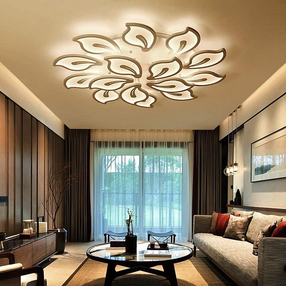 Geometric Floral LED Flush Mount Ceiling Light Dimmable Acrylic Modern Lighting Fixture