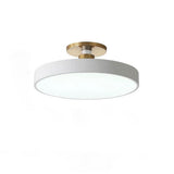 Modern 16 Inch Round LED Flush Mount Ceiling Light Circular Metal Fixture for Home Lighting
