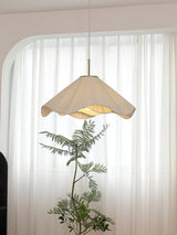 Elara Modern Curved Fabric Pendant Light Sculptural Ceiling Hanging Lamp for Dining Room