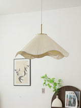 Elara Modern Curved Fabric Pendant Light Sculptural Ceiling Hanging Lamp for Dining Room