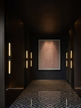 Elegant 47 Inch Vertical LED Wall Light Sconce for Contemporary Living Spaces Black