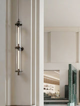 Elegant 47 Inch Vertical LED Wall Light Sconce for Contemporary Living Spaces Black