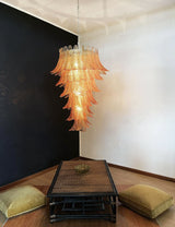 elegant-amber-glass-spiral-cascading-chandelier-modern-gold-metal-pendant-light