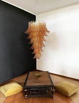 elegant-amber-glass-spiral-cascading-chandelier-modern-gold-metal-pendant-light