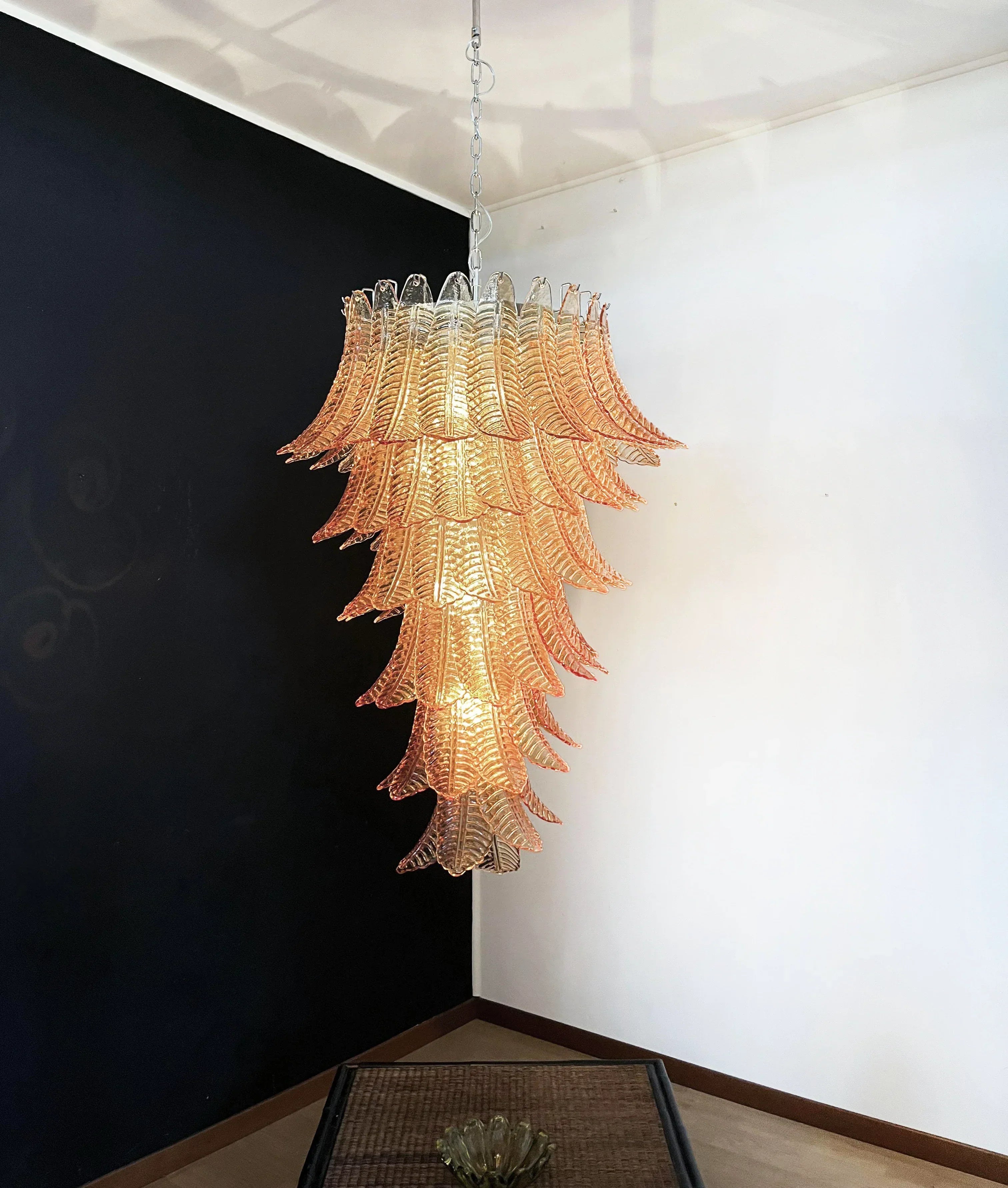 elegant-amber-glass-spiral-cascading-chandelier-modern-gold-metal-pendant-light