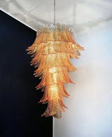 elegant-amber-glass-spiral-cascading-chandelier-modern-gold-metal-pendant-light