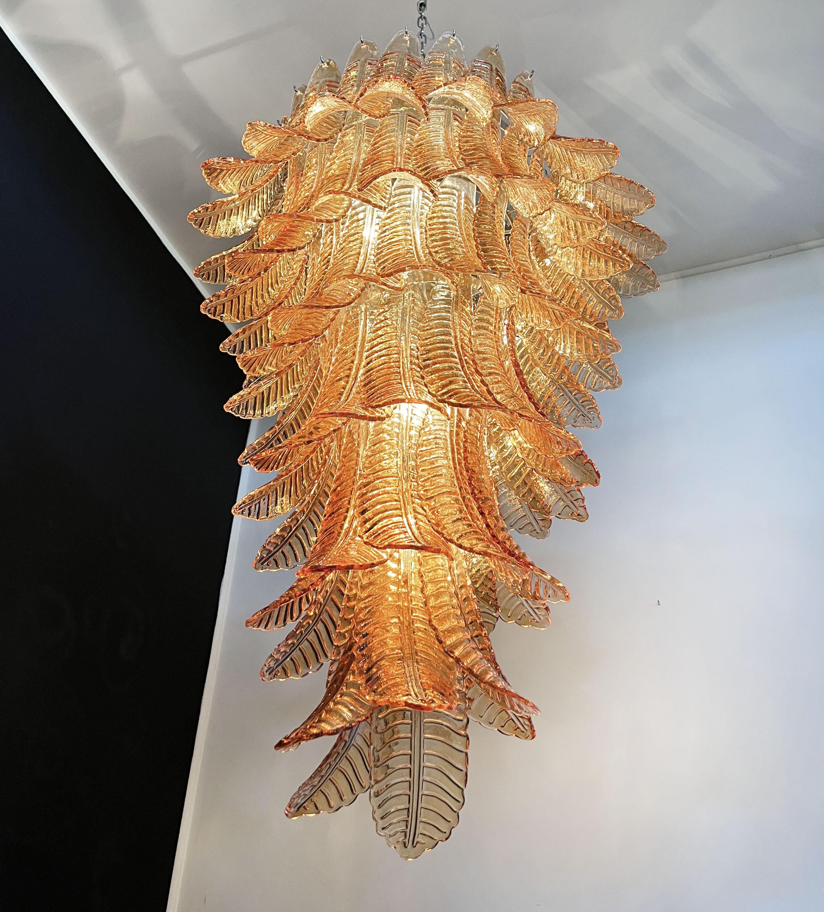 elegant-amber-glass-spiral-cascading-chandelier-modern-gold-metal-pendant-light