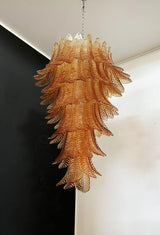 elegant-amber-glass-spiral-cascading-chandelier-modern-gold-metal-pendant-light