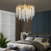 Elegant Branch Crystal Pendant Light Modern 3 Step Dimming Chandelier for Living Room Villa