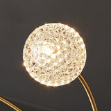Elegant Brass Ceiling Light Fixture with Multiple Opaque White Glass Globes