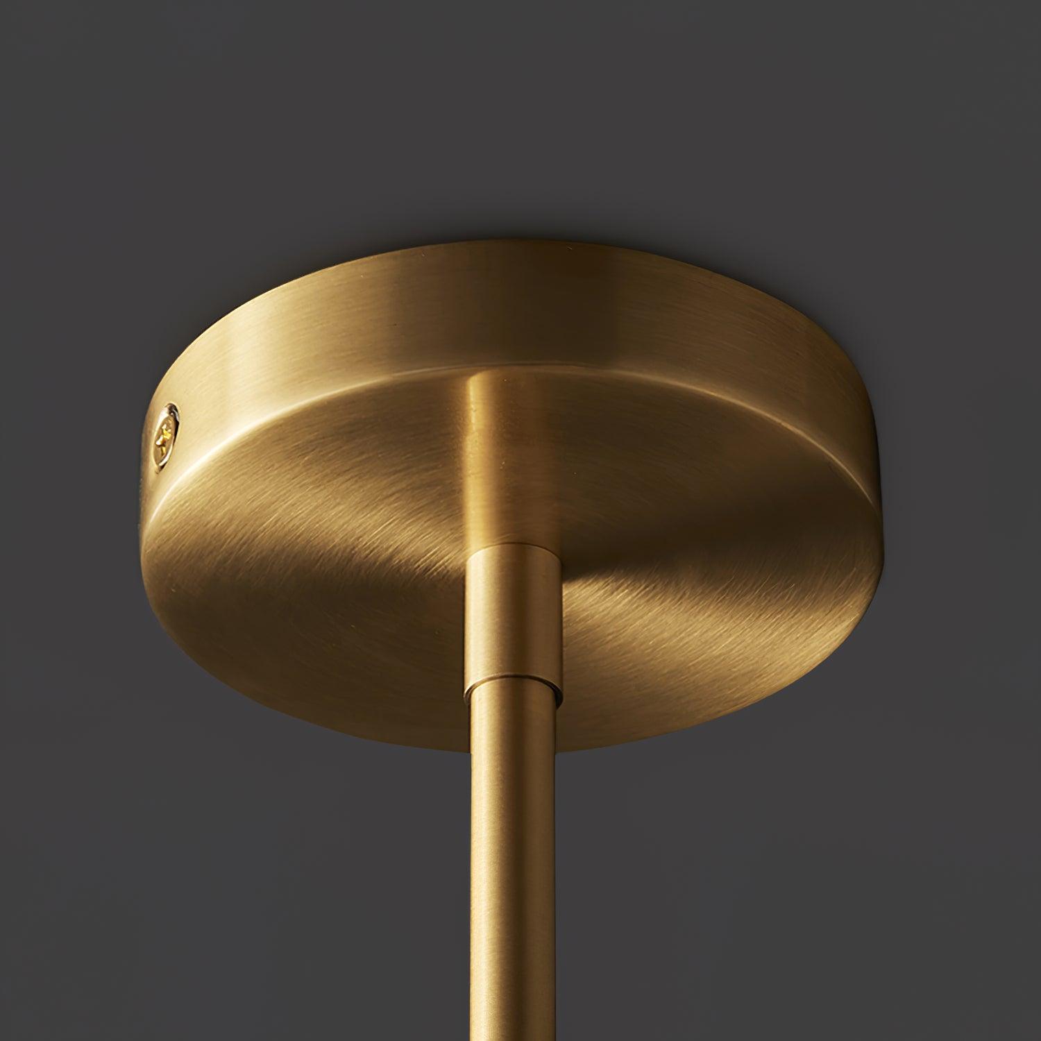 Elegant Brass Ceiling Light Fixture with Multiple Opaque White Glass Globes