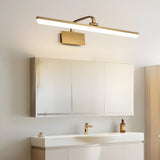 Elegant Brass Curved LED Vanity Light Bar with Acrylic Shade for Bathroom Mirror and Wall