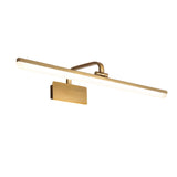 Elegant Brass Curved LED Vanity Light Bar with Acrylic Shade for Bathroom Mirror and Wall