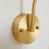 Elegant Brass Orchids Wall Sconce with White Glass Shade for Living Room and Hallway
