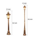 Elegant Bronze Waterproof Outdoor Garden Street Light with Aluminum Die Cast Post for Residential Yard