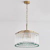 Elegant Casandra Glass and Metal Chandelier Lighting with Gold and Green Finishes