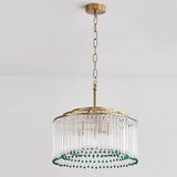 Elegant Casandra Glass and Metal Chandelier Lighting with Gold and Green Finishes