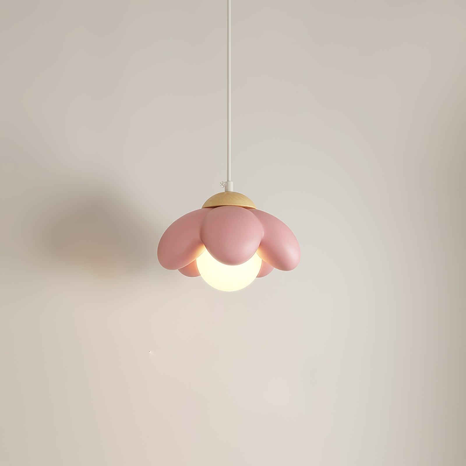 Elegant Cherry Blossom Resin Pendant Light Modern Floral Ceiling Hanging Lamp for Home