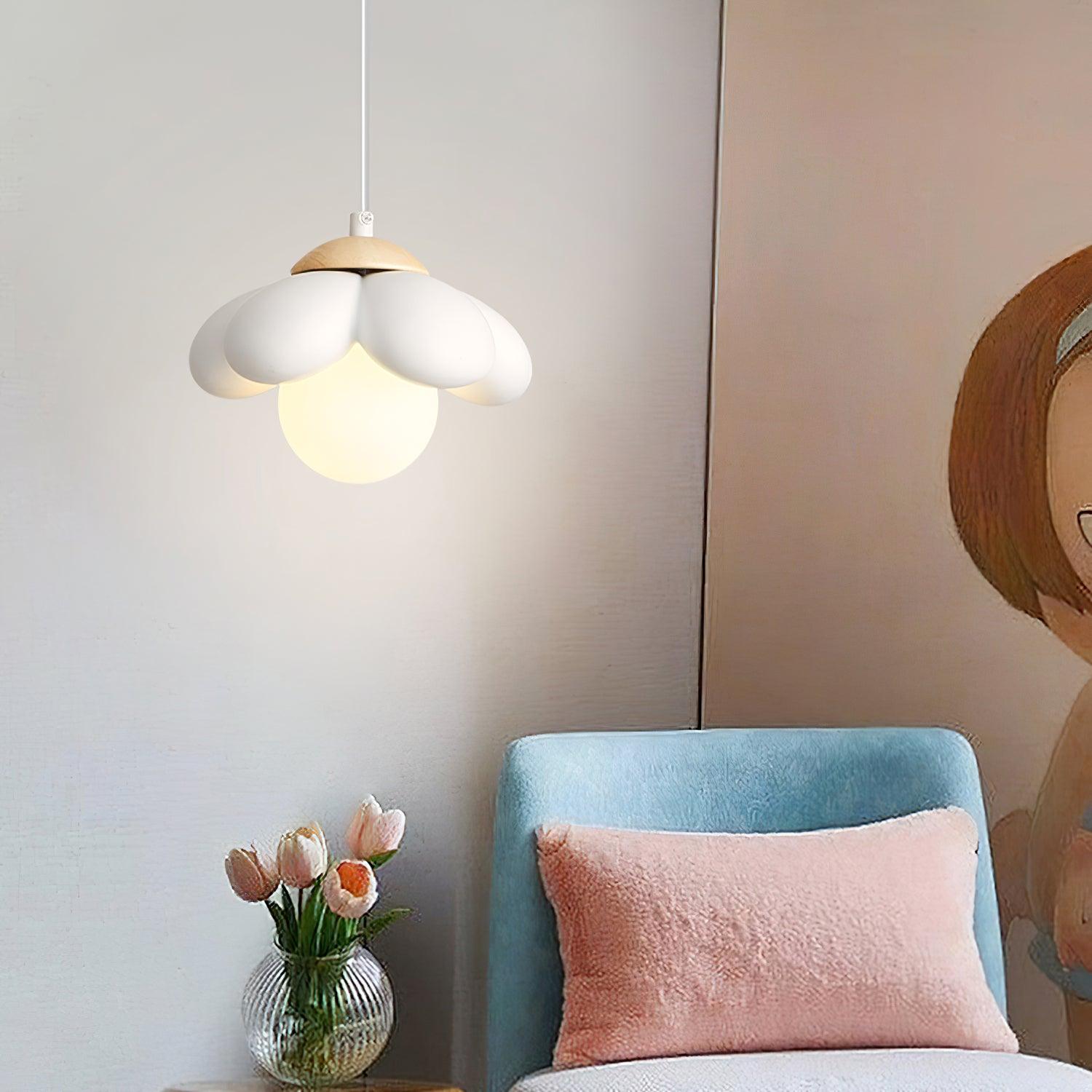 Elegant Cherry Blossom Resin Pendant Light Modern Floral Ceiling Hanging Lamp for Home
