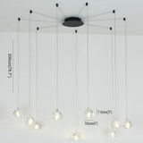 Elegant Cluster Raindrop LED Chandelier Metal and Crystal Pendant Light for Living Room