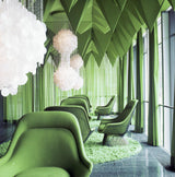 Elegant Coastal Shell Waterfall Chandelier with Cascading White Shell Discs for High Ceiling Spaces