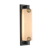 Elegant Copper Exterior Wall Sconce with Natural Marble Shade LED Waterproof Outdoor Lantern